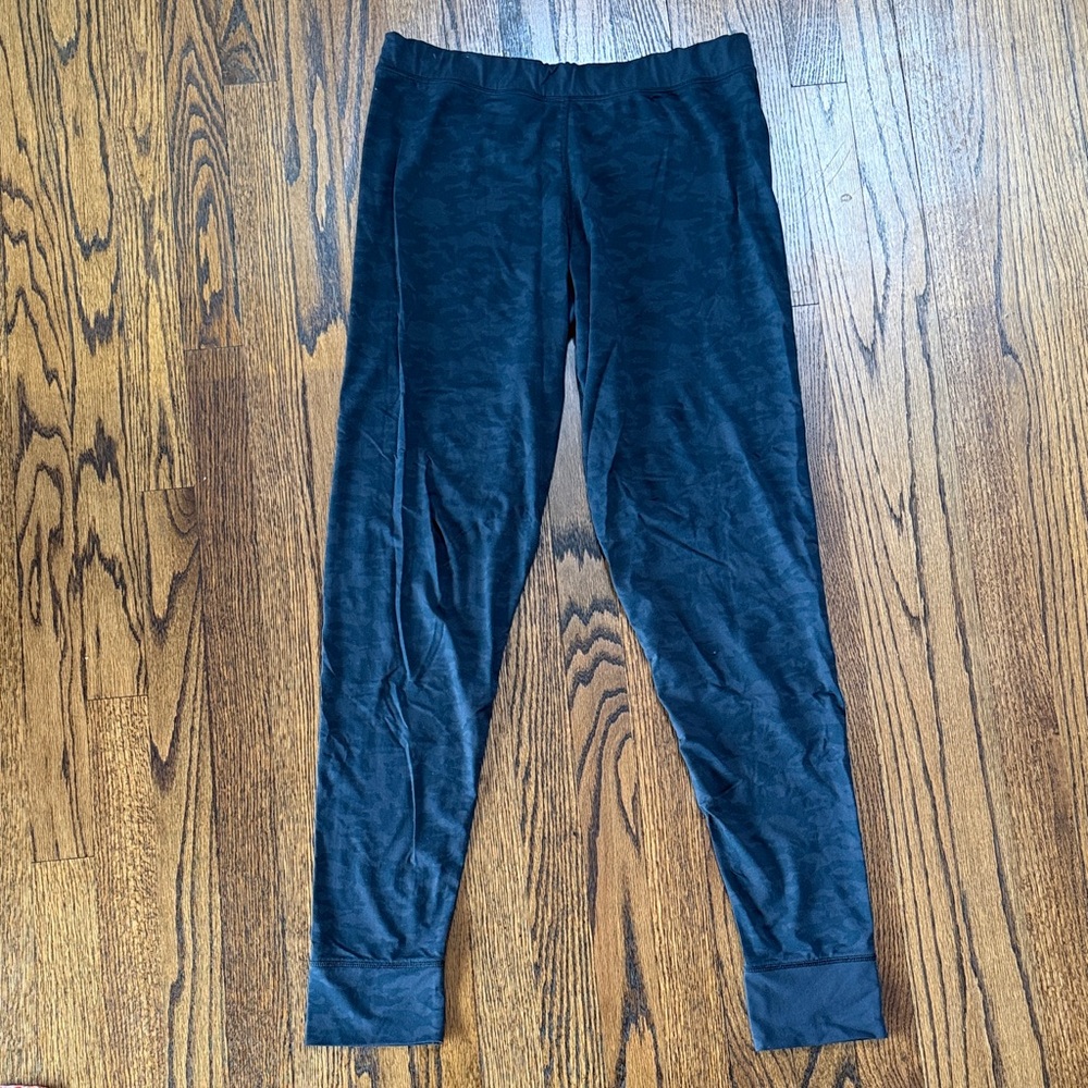 B31 Vuori Women XL Camo Black Leggings Elastic Waist Stretch Pockets